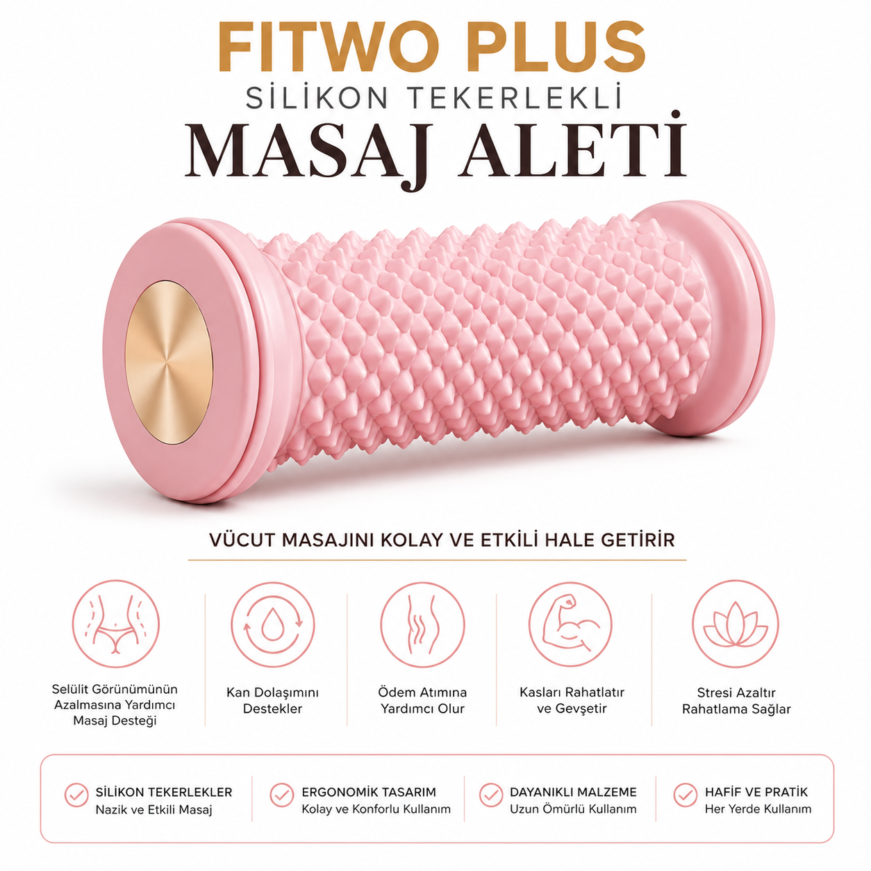 Fitwo Ayak-Bacak Masaj Silindiri