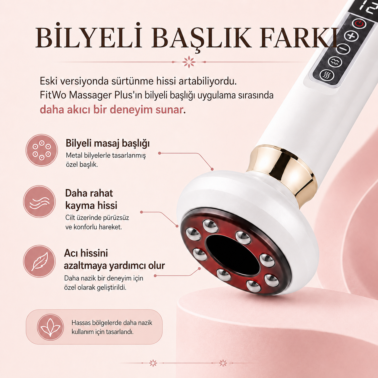 FitWo Plus Premium Bilyeli Masaj ve Bakım Seti